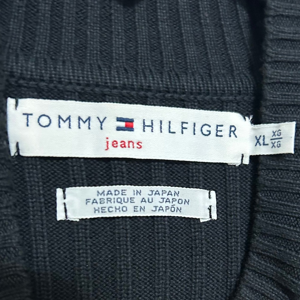 Tommy Hilfiger Women's‎ Sweater XL Black Ribbed Knit Turtleneck Top Pullover Tee - Picture 4 of 10
